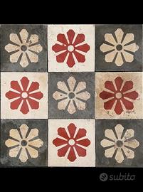 Cementine e graniglie antiche, mattonelle decorate