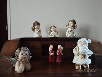 Statuine Natalizie Angeli Assortiti e Babbo Natale
