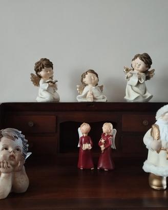 Statuine Natalizie Angeli Assortiti e Babbo Natale
