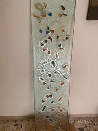 Grande mensola vetro fusione a mano (130x34)