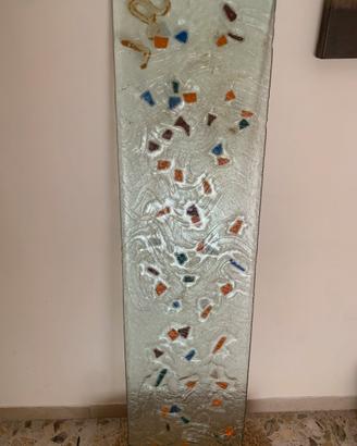 Grande mensola vetro fusione a mano (130x34)