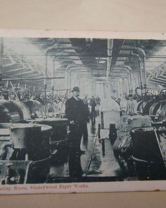 Cartolina 1904 Scozia per USA - Interno Fabbrica S