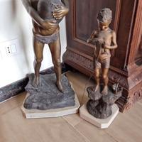 Coppia di Sculture in Bronzo