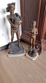Coppia di Sculture in Bronzo