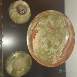 set da scrivania in onice 