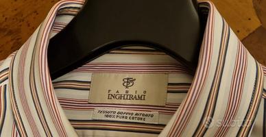 CAMICIA RIGHE INGHIRAMI DOPPIO RITORTO M.C. tg 40