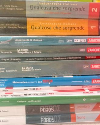 Libri di scuola superiore 2 foto allegate