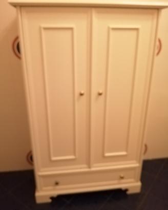 scarpiera in legno bianca