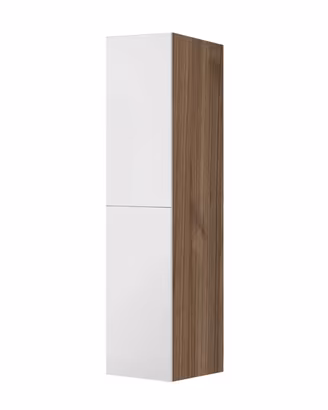Colonna bagno lavanderia bianca effetto legno
