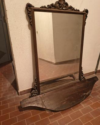 specchio con mensola