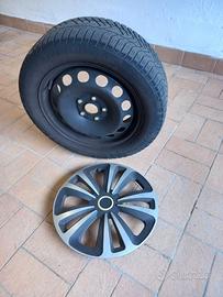 4 Cerchi ferro+4copricerchi plastica e 4 gomme inv