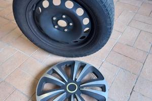 4 Cerchi ferro+4copricerchi plastica e 4 gomme inv