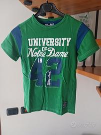 T.shirt verde con stampe anni 9/10 marca Champions