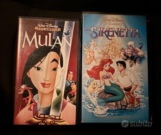 2x VHS Walt Disney "La Sirenetta" e "Mulan"