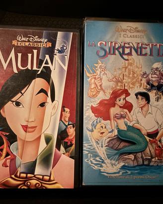 2x VHS Walt Disney "La Sirenetta" e "Mulan"