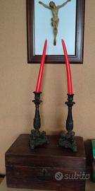 candelabri in bronzo 