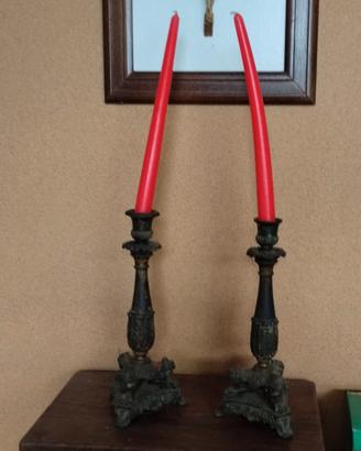 candelabri in bronzo 