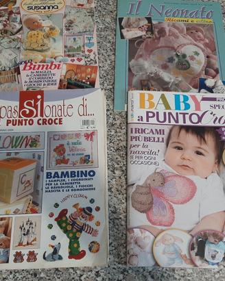 4 riviste punto croce 