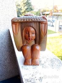SCULTURA ARTIGIANATO THAILANDESE STILIZZATA