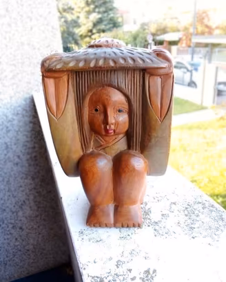 SCULTURA ARTIGIANATO THAILANDESE STILIZZATA