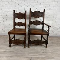 Coppia di sedie antiche abbinate di fine '800