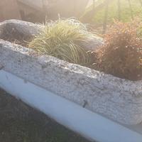 Fioriera in marmo bianco