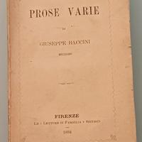 PROSE VARIE, G. Baccini, 1884, mugellano.