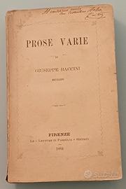 PROSE VARIE, G. Baccini, 1884, mugellano.