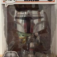 Funko Pop Star Wars #380 – Mandalorian con Grogu