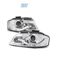 FARI AUDI A3 8P LUCE LED DIURNA FONDO CROMATO