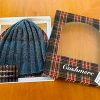 Cappello Rossopuro 100% cashmere Tg S grigio nuovo