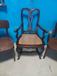 Poltrona THONET con paglia di Vienna