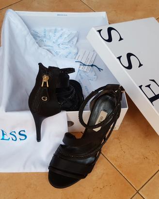 Sandali Guess originali, neri tacco 12,eleganti,36