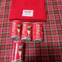  cappello coca cola e 4 lattine  fiamma olimpica  