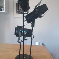 lampadario nero faretti cinema 