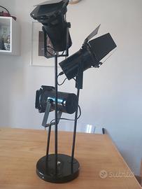 lampadario nero faretti cinema 
