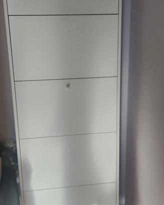 scarpiera bianca 5 ribalte