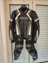 Tuta moto pelle divisibile AXO taglia 50