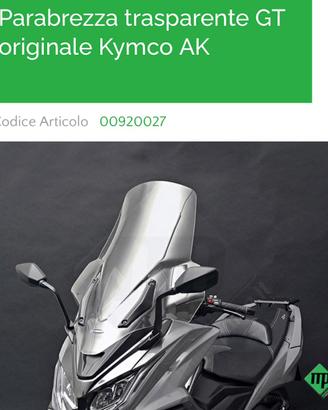 Parabrezza originale kimco ak 550 ets touring