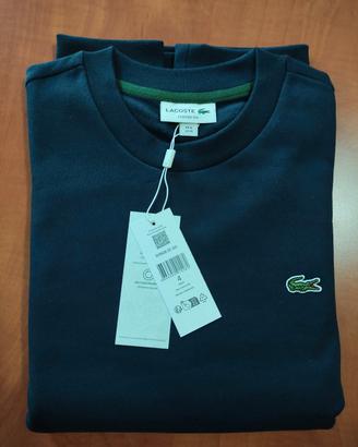 Felpa Lacoste uomo tg 4/M colore blu girocollo 