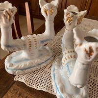 Porta candele in porcellana vintage