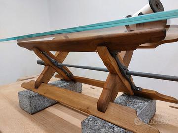 Esclusivo Tavolino Con Aspa e Cristallo