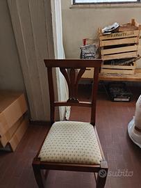Set di 4 sedie in legno massello 