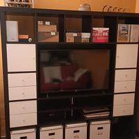 letto + libreria porta tv soggiorno + tavolino