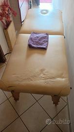 Lettino massaggi in legno con custodia e accessori