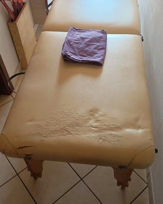 Lettino massaggi in legno con custodia e accessori