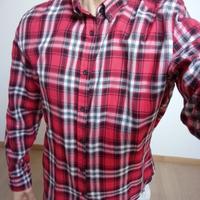 camicia uomo Ovs rossa a quadri, L, nuova.