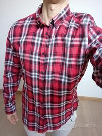 camicia uomo Ovs rossa a quadri, L, nuova.