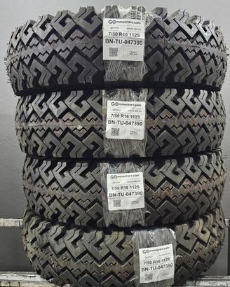 4 Pneumatici 7/50 R16 Gommaffare Safari Drm 4 X4
