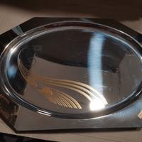 vari vassoi in acciaio inox 18/10 e oro 24 k